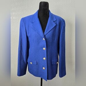 Vintage Talbots Royal Blue Blazer with Gold Buttons